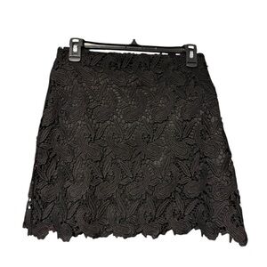 Express Mini Skirt with Crochet Overlay